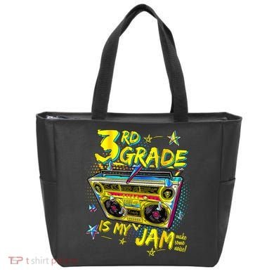 3rd Grade Is My Jam 80s Boombox Third Grade Back To School Tote Bag