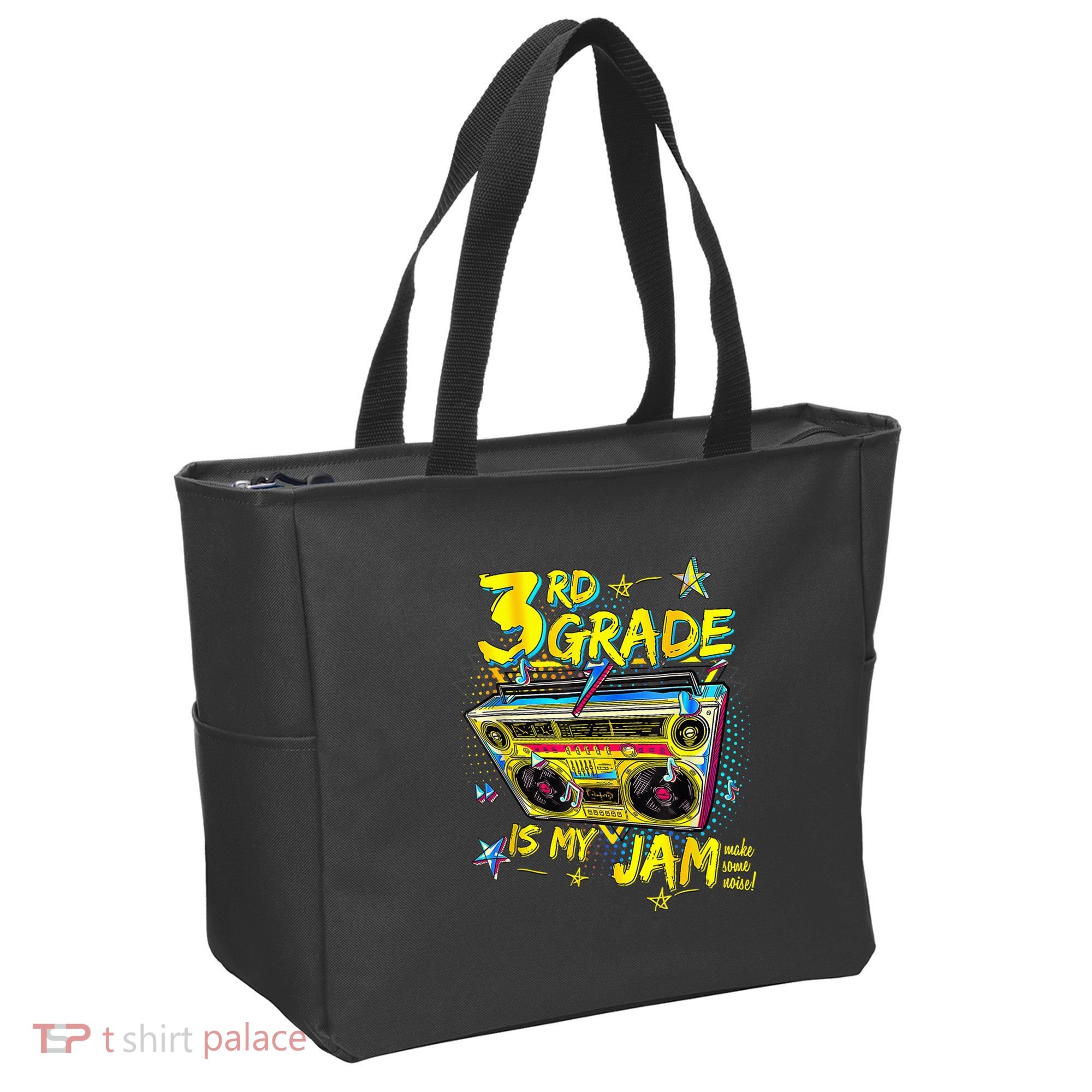 3rd Grade Is My Jam 80s Boombox Third Grade Back To School Tote Bag