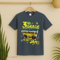 3rd Grade Is My Jam 80s Boombox Third Grade Back To School T-Shirt thumb 2