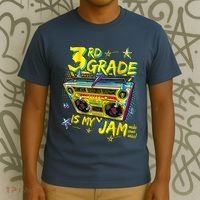 3rd Grade Is My Jam 80s Boombox Third Grade Back To School T-Shirt thumb 3