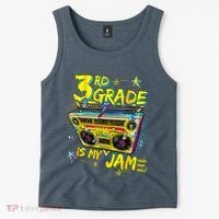 3rd Grade Is My Jam 80s Boombox Third Grade Back To School Tank Top thumb 2