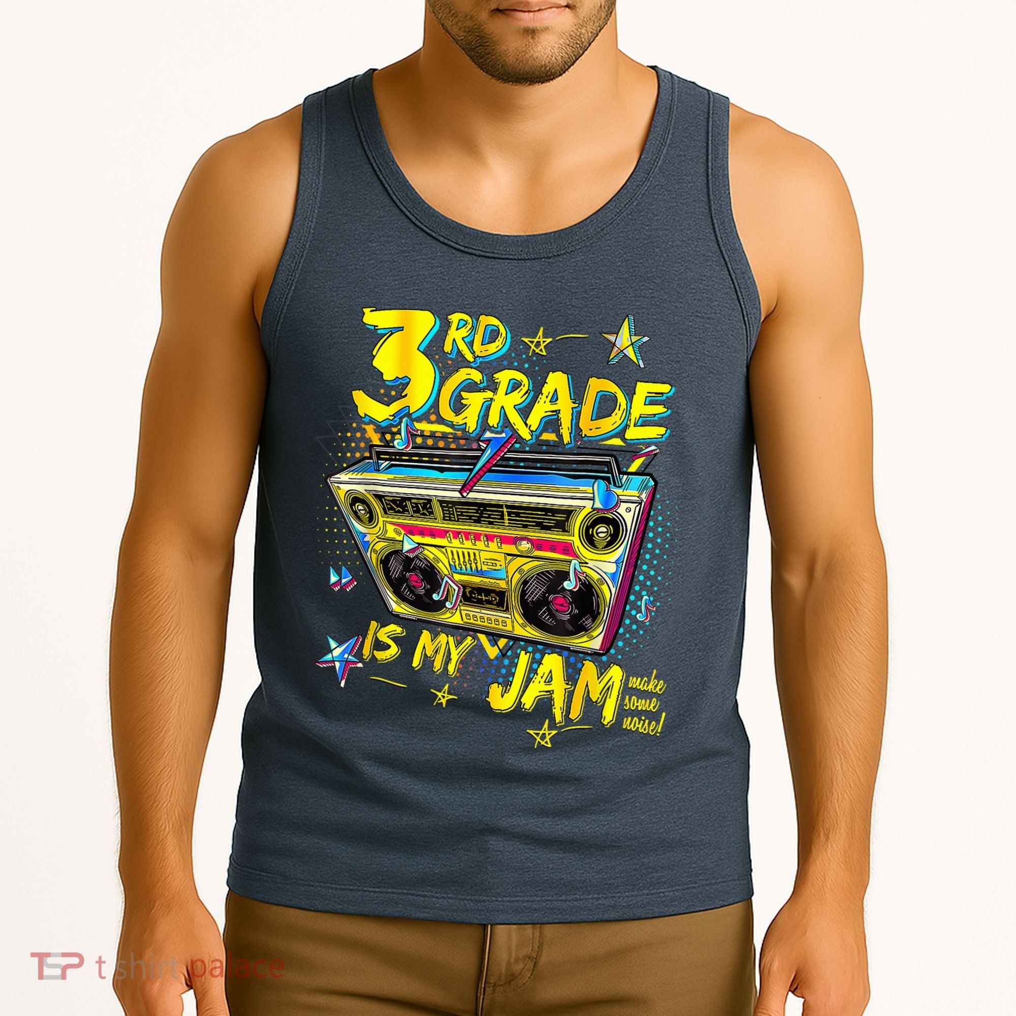 3rd Grade Is My Jam 80s Boombox Third Grade Back To School Tank Top