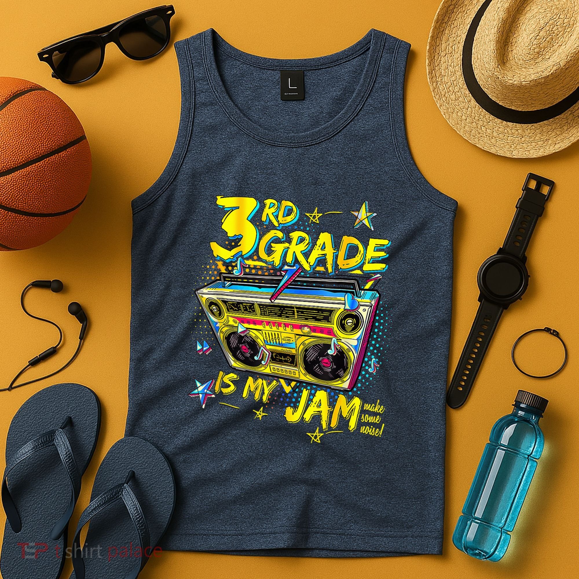 3rd Grade Is My Jam 80s Boombox Third Grade Back To School Tank Top