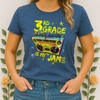 3rd Grade Is My Jam 80s Boombox Third Grade Back To School Women's T-Shirt thumb 2