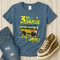 3rd Grade Is My Jam 80s Boombox Third Grade Back To School Women's T-Shirt thumb 3