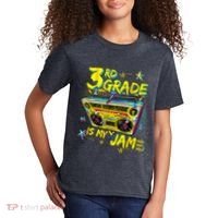 3rd Grade Is My Jam 80s Boombox Third Grade Back To School Kids T-Shirt thumb 2