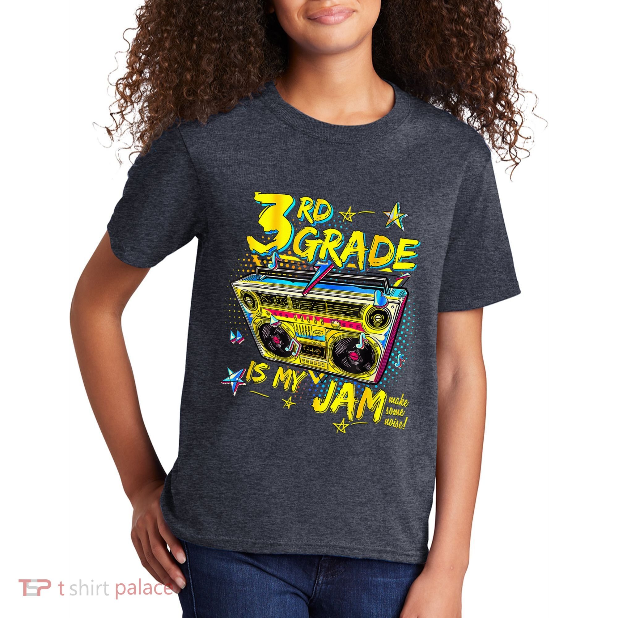 3rd Grade Is My Jam 80s Boombox Third Grade Back To School Kids T-Shirt