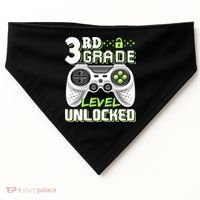 3rd Grade Level Unlocked For Back To School USA-Made Doggie Bandana thumb 0