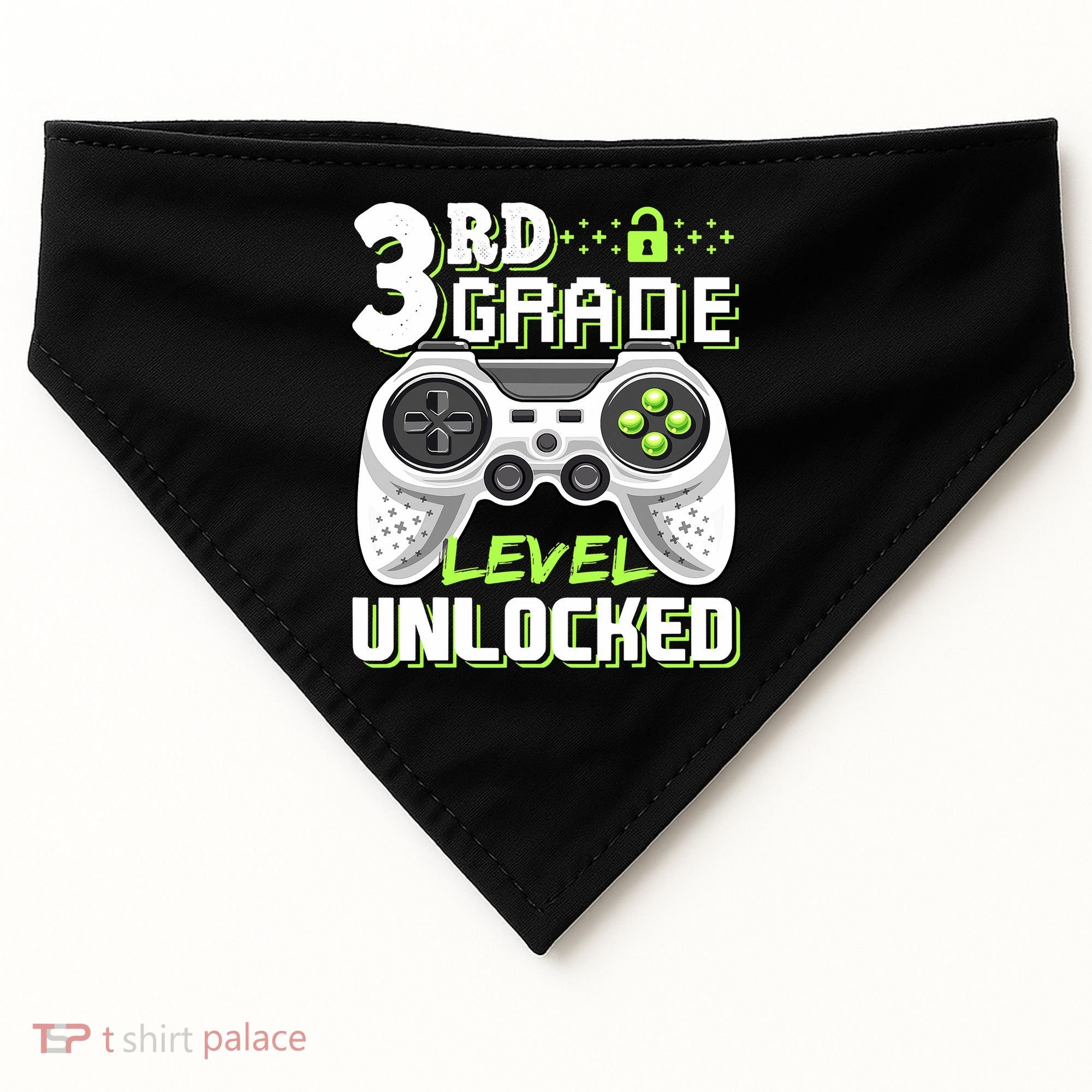3rd Grade Level Unlocked For Back To School USA-Made Doggie Bandana