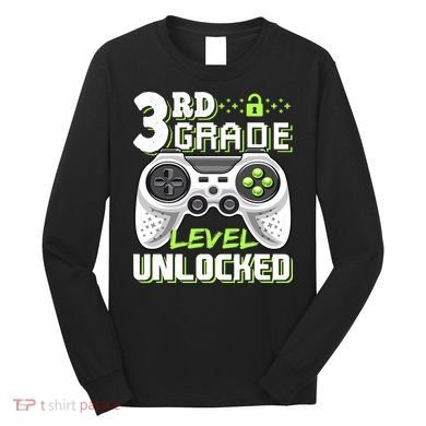 3rd Grade Level Unlocked For Back To School Long Sleeve Shirt