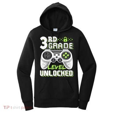 3rd Grade Level Unlocked For Back To School Women's Hoodie