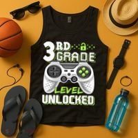 3rd Grade Level Unlocked For Back To School Tank Top thumb 4