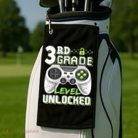 3rd Grade Level Unlocked For Back To School Golf Towel thumb 2