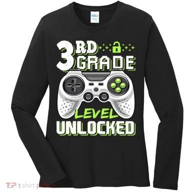 3rd Grade Level Unlocked For Back To School Women's Long Sleeve Shirt