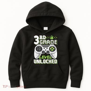 3rd Grade Level Unlocked For Back To School Kids Hoodie
