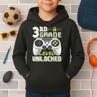 3rd Grade Level Unlocked For Back To School Kids Hoodie thumb 2