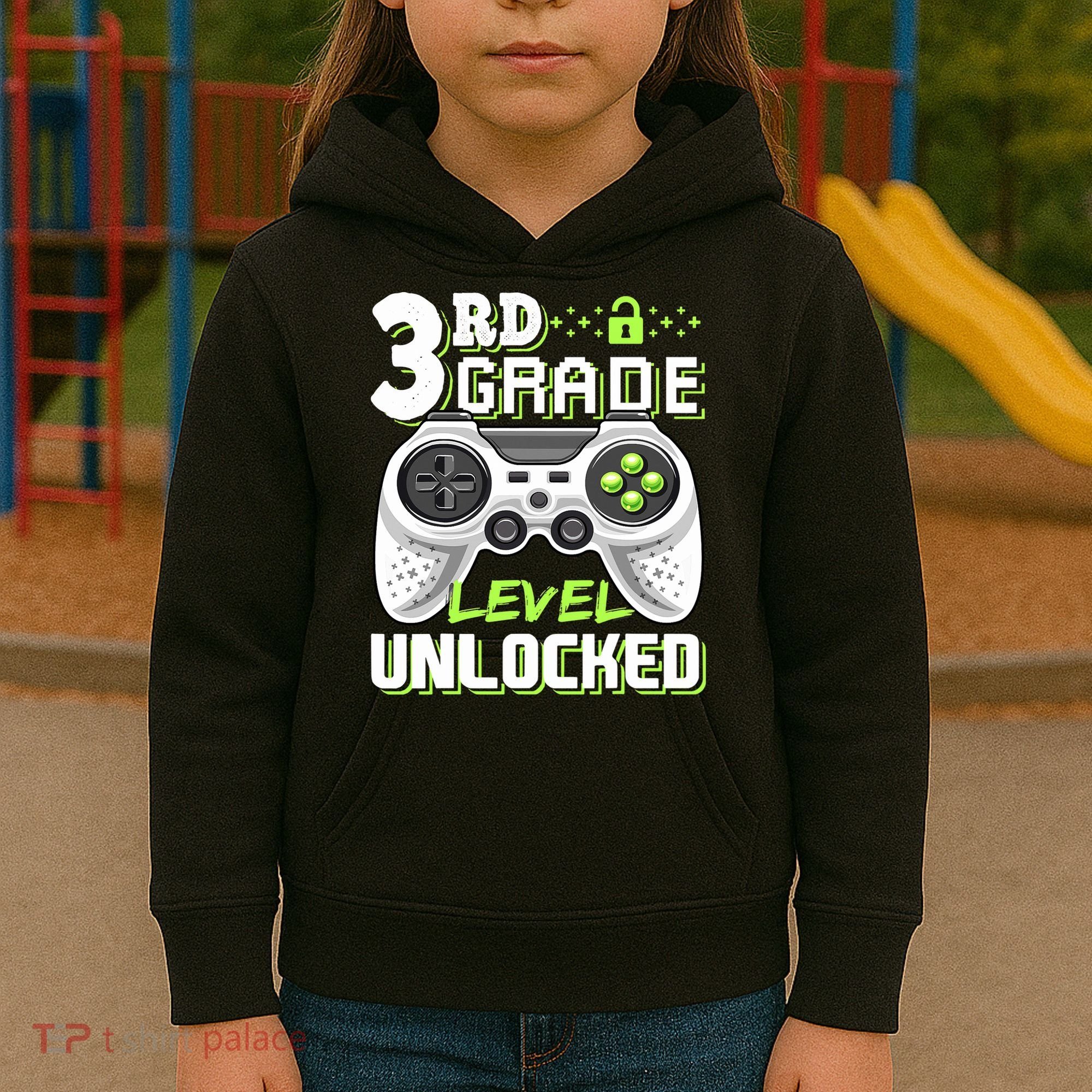 3rd Grade Level Unlocked For Back To School Kids Hoodie