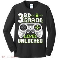 3rd Grade Level Unlocked For Back To School Kids Long Sleeve Shirt thumb 0