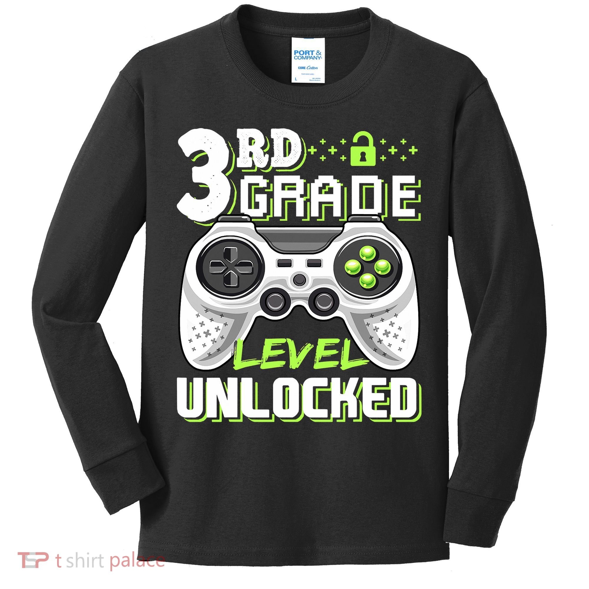 3rd Grade Level Unlocked For Back To School Kids Long Sleeve Shirt