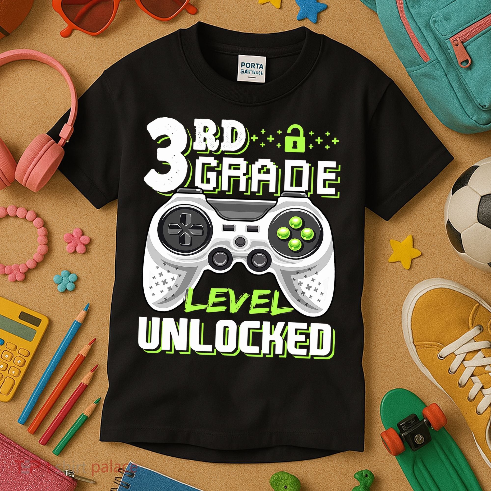 3rd Grade Level Unlocked For Back To School Kids T-Shirt
