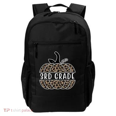 3rd Grade Leopard Pumpkin Backpack