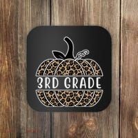3rd Grade Leopard Pumpkin Coaster thumb 0