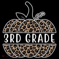 3rd Grade Leopard Pumpkin Toddler Hoodie thumb 2