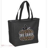3rd Grade Leopard Pumpkin Tote Bag thumb 2
