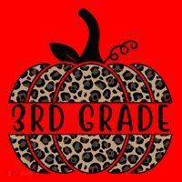 3rd Grade Leopard Pumpkin Santa Hat thumb 1