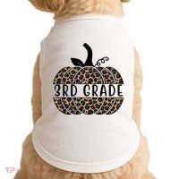 3rd Grade Leopard Pumpkin Doggie Tank thumb 0