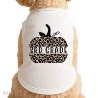 3rd Grade Leopard Pumpkin Doggie Tank thumb 0