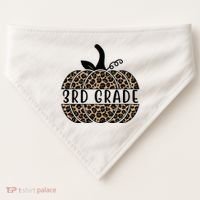 3rd Grade Leopard Pumpkin USA-Made Doggie Bandana thumb 0