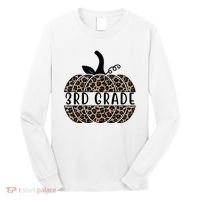 3rd Grade Leopard Pumpkin Long Sleeve Shirt thumb 0