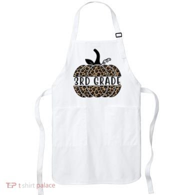 3rd Grade Leopard Pumpkin Apron