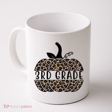 3rd Grade Leopard Pumpkin Coffee Mug