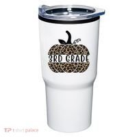 3rd Grade Leopard Pumpkin Tumbler thumb 0