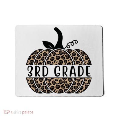 3rd Grade Leopard Pumpkin Mousepad