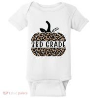 3rd Grade Leopard Pumpkin Baby Bodysuit thumb 0