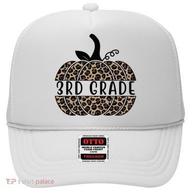3rd Grade Leopard Pumpkin Hat