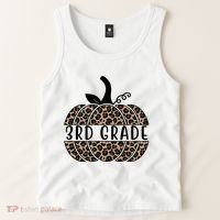 3rd Grade Leopard Pumpkin Tank Top thumb 2