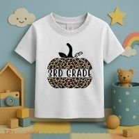 3rd Grade Leopard Pumpkin Toddler T-Shirt thumb 3