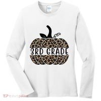 3rd Grade Leopard Pumpkin Women's Long Sleeve Shirt thumb 0