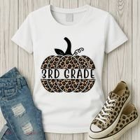 3rd Grade Leopard Pumpkin Women's T-Shirt thumb 3