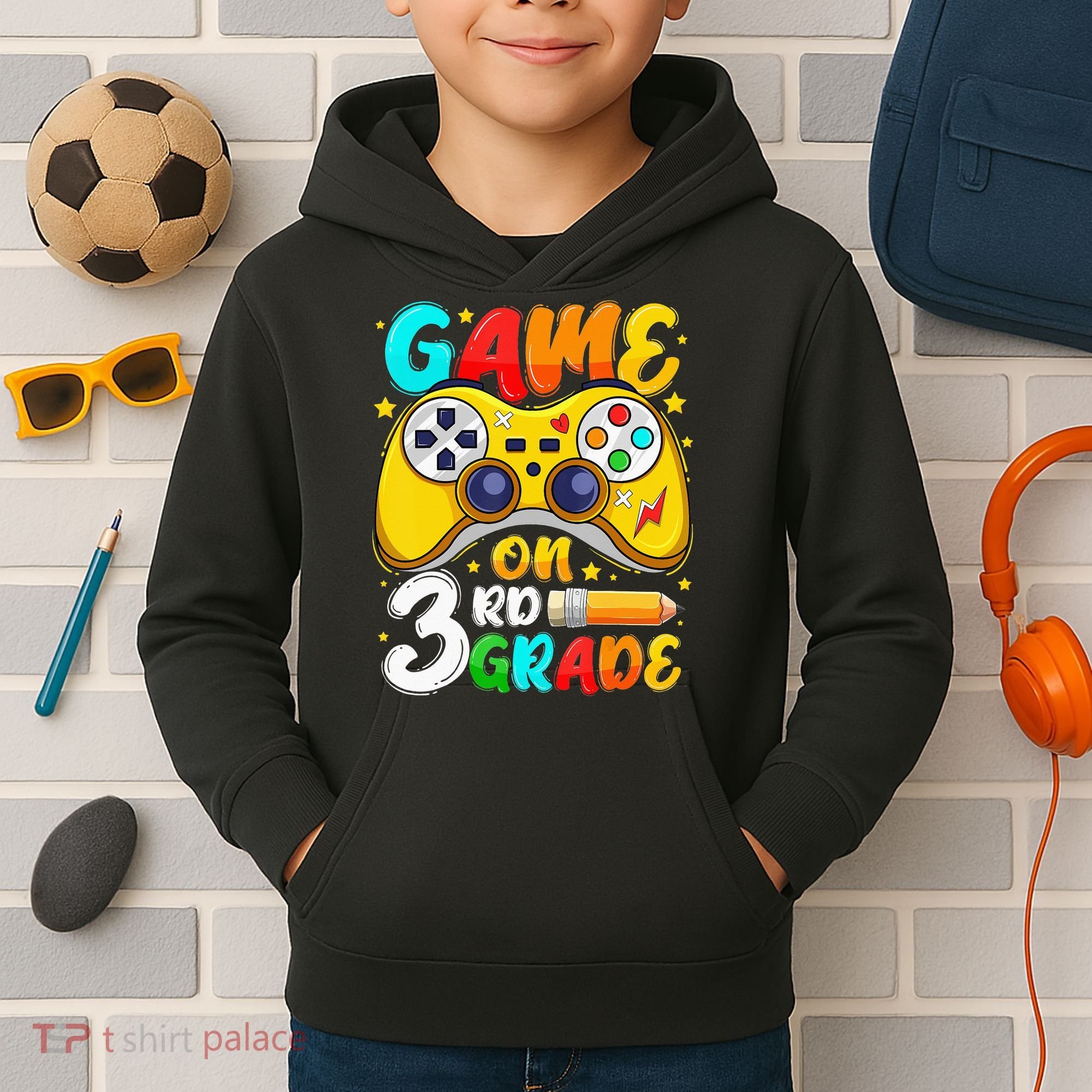 3Rd Grade Level Unlocked Game On 3Rd Grade Back To School Kids Hoodie