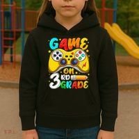 3Rd Grade Level Unlocked Game On 3Rd Grade Back To School Kids Hoodie thumb 3