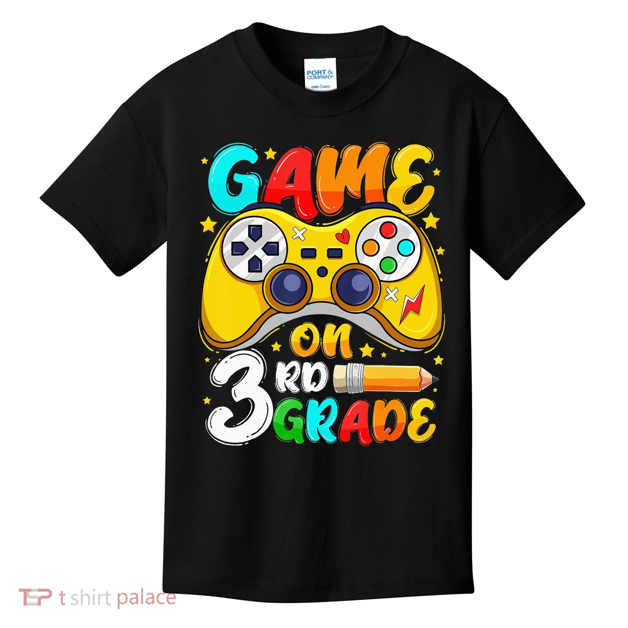 3Rd Grade Level Unlocked Game On 3Rd Grade Back To School Kids T-Shirt