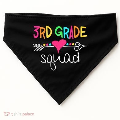 3rd Grade Squad Third Teacher Student Team Back To School USA-Made Doggie Bandana
