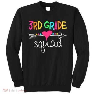 3rd Grade Squad Third Teacher Student Team Back To School Sweatshirt