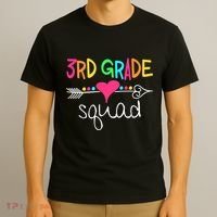 3rd Grade Squad Third Teacher Student Team Back To School T-Shirt thumb 3