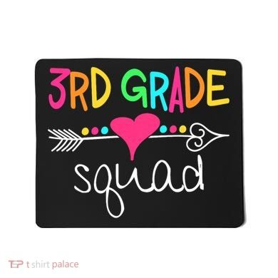 3rd Grade Squad Third Teacher Student Team Back To School Mousepad